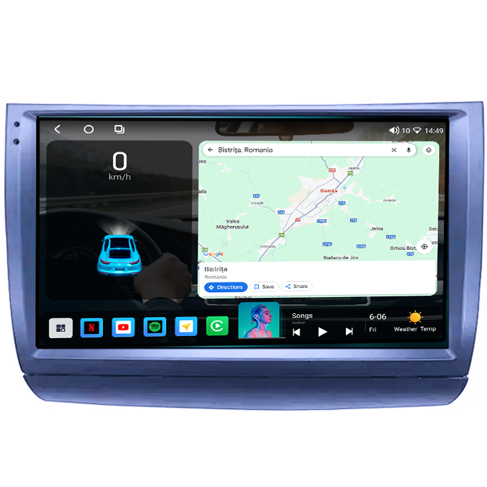 Navigatie dedicata Toyota Prius 20 2003-2009,4GB RAM 64GB ROM, Octacore, Android 14, Display QLED 1K 9", Carplay&Android Auto, SIM 4G, Ventilator Activ [2]