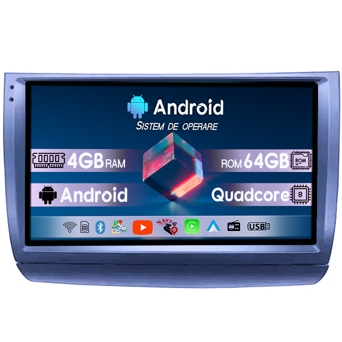 Navigatie dedicata Toyota Prius 20 2003-2009, 4GB RAM 64GB ROM, Quad Core, Display 9" QLED 1K, Carplay, Android 14, Bluetooth, Magazin Play, Suport Camere AHD [1]
