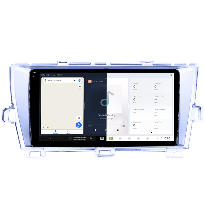 Navigatie dedicata Toyota Prius 2009-2015 (Silver), DUDU3, 4GB RAM 64GB ROM, Octacore, Platforma 8581, Android, Display QLED 9", DSP, Carplay&AndroidAuto [2]