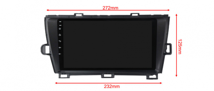 Navigatie dedicata Toyota Prius 2009-2015, 4 GB RAM 32 ROM, Android 13, Display QLED, 9", DSP, Carplay, Android Auto, Internet, Youtube, Waze, WI-FI, USB, Bluetooth [7]