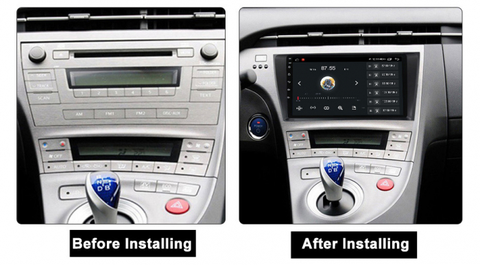 Navigatie dedicata Toyota Prius 2009-2015, 4 GB RAM 32 ROM, Android 13, Display QLED, 9", DSP, Carplay, Android Auto, Internet, Youtube, Waze, WI-FI, USB, Bluetooth [6]