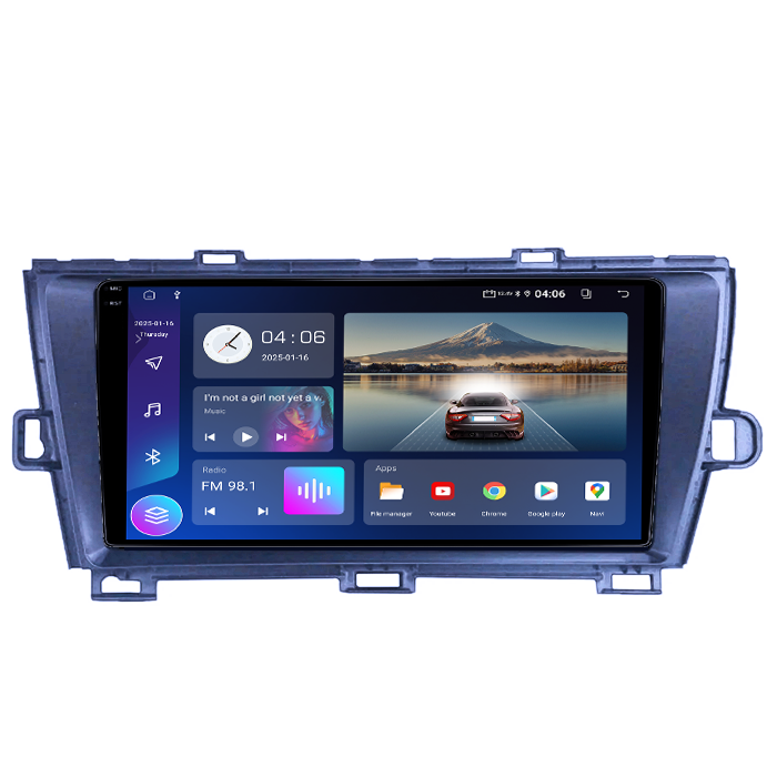 Navigatie dedicata Toyota Prius 2009-2015 Black, 4GB RAM 64GB ROM, Quad Core, Display 9" QLED 1K, Carplay, Android 14, Bluetooth, Magazin Play, Suport Camere AHD [2]