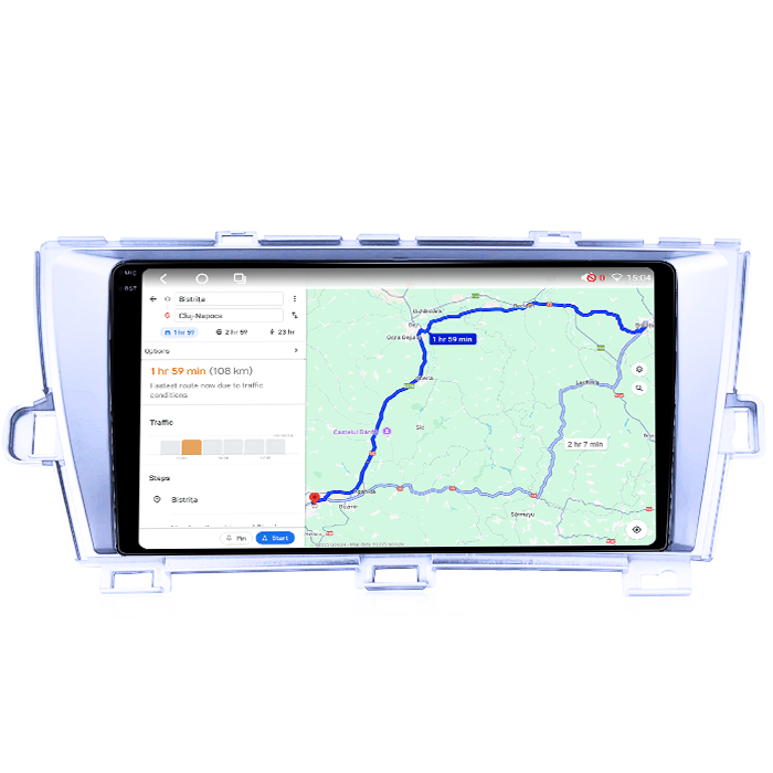Navigatie dedicata Toyota Prius 2009-2015 (Silver), 4GB RAM 64GB ROM, Octacore, Android 14, Display QLED 1K 9", Carplay&Android Auto, SIM 4G, Ventilator Activ [4]