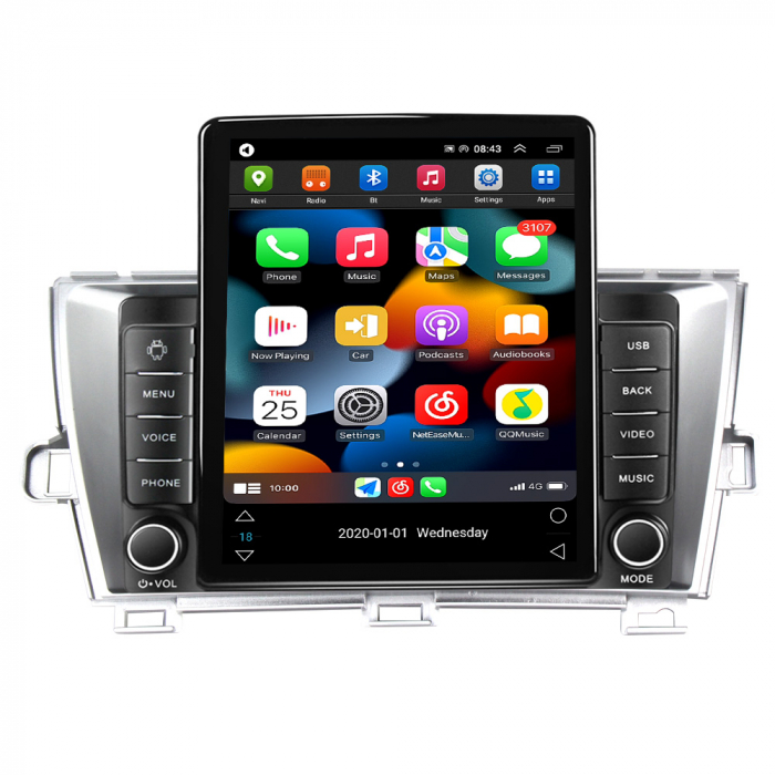 Navigatie dedicata Toyota Prius 2009-2015 Silver,Tesla Style, ANDROID 13,Carplay&Android Auto, 10 inch , 8+128GB, Internet, Aplicatii, Waze, GPS [2]