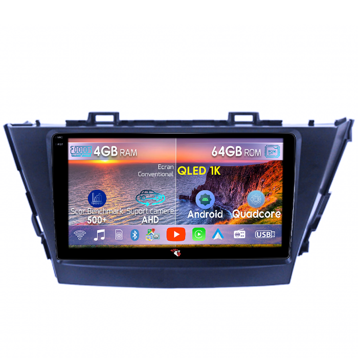 Navigatie dedicata Toyota Prius Plus V Alpha 2012-2017,  4GB RAM 64GB ROM, Octacore, Android 14, Display QLED 1K 9", Carplay&Android Auto, SIM 4G, Ventilator Activ [1]