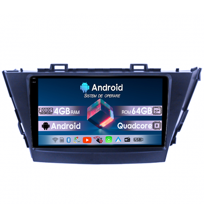 Navigatie dedicata Toyota Prius Plus V Alpha 2012-2017, 4GB RAM 64GB ROM, Quad Core, Display 9" QLED 1K, Carplay, Android 14, Bluetooth, Magazin Play, Suport Camere AHD [1]