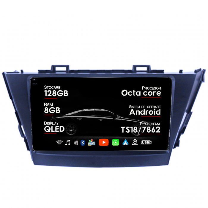 Navigatie dedicata Toyota Prius Plus V Alpha 2012-2017, 8GB RAM 128GB ROM, Octacore, Platforma TS18, Android 14, Display QLED 9", Suporta camera 360", DSP, Carplay&Android Auto, SIM 4G, Ventilator [1]