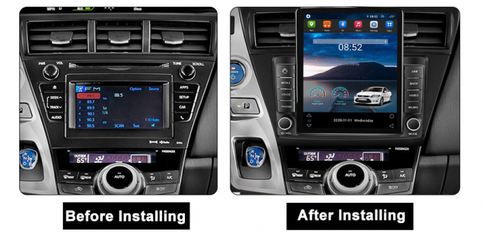 Navigatie dedicata Toyota Prius Plus V Alpha 2012-2017,Tesla Style, ANDROID 13,Carplay&Android Auto, 10 inch , 8+128GB, Internet, Aplicatii, Waze, GPS [3]