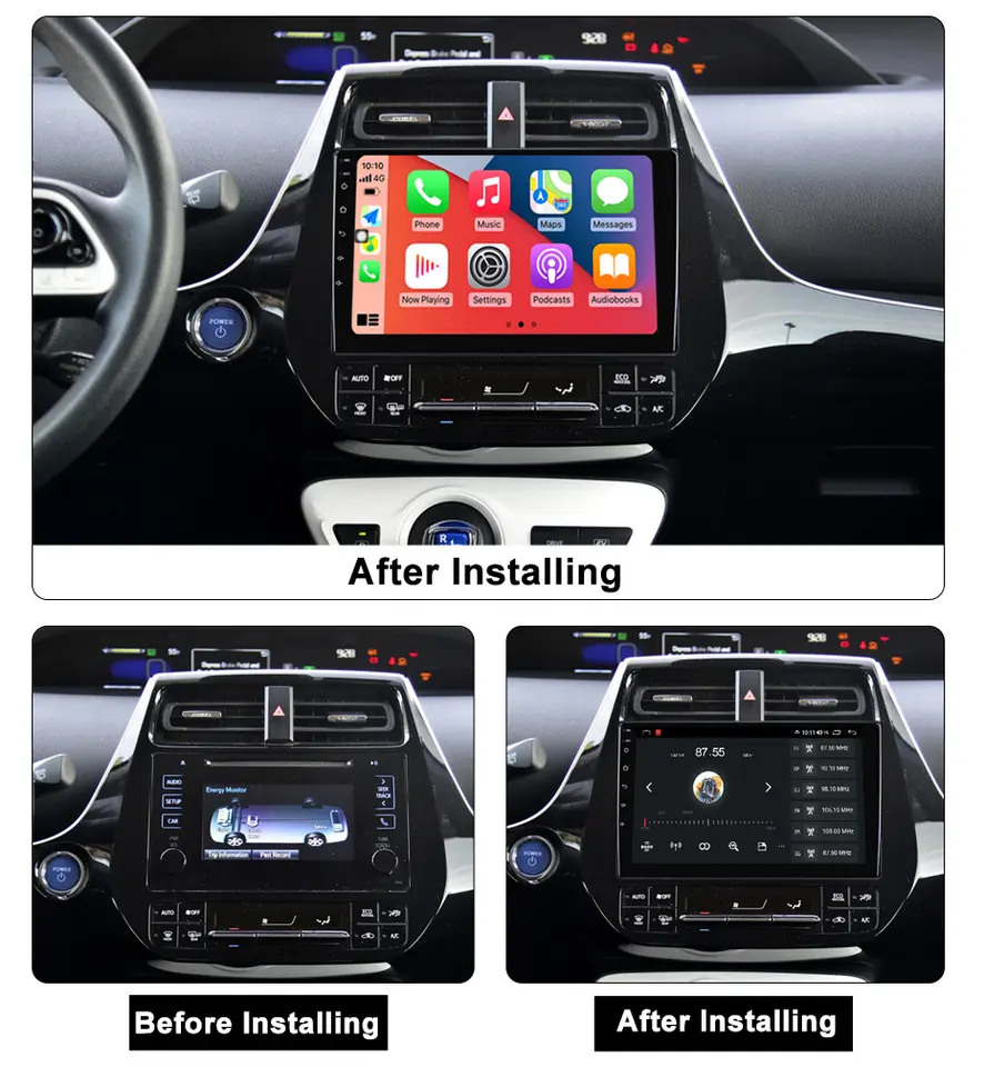 Navigatie dedicata Toyota Prius XW50 2015-2020, 4GB RAM 32GB ROM, Octacore, Android 14, Display QLED  9", DSP, Carplay&Android Auto, SIM 4G, Bluetooth, Ventilator Activ [5]