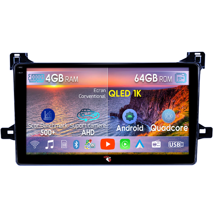 Navigatie dedicata Toyota Prius XW50 2015-2020, 4GB RAM 64GB ROM, Octacore, Android 14, Display QLED 1K 9", Carplay&Android Auto, SIM 4G, Ventilator Activ [1]