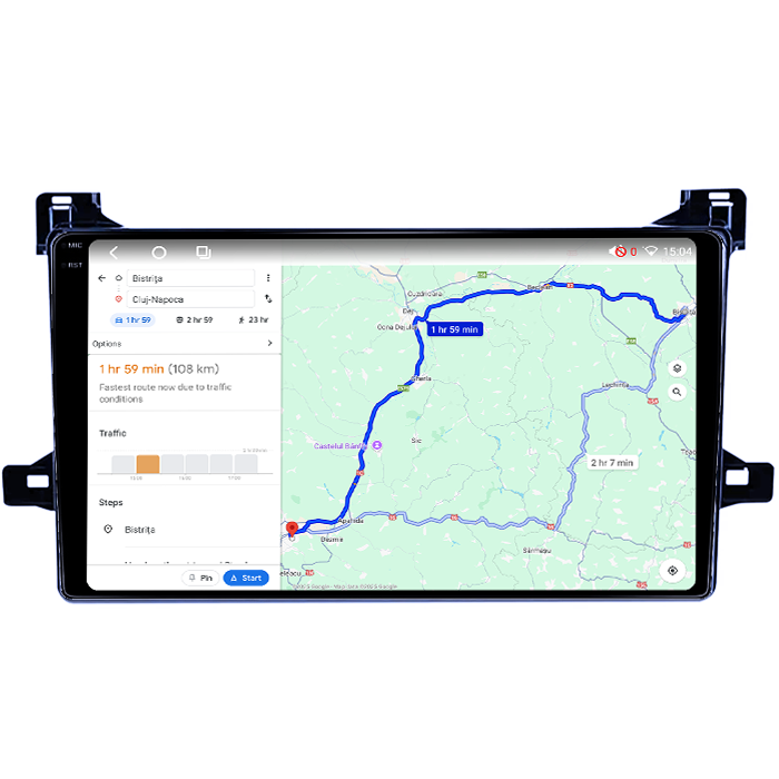 Navigatie dedicata Toyota Prius XW50 2015-2020, 4GB RAM 64GB ROM, Procesor Qualcomm Octacore, Android 14, Rezolutie 2K, Display QLED 9", DSP, Carplay&Android Auto, SIM 4G [5]