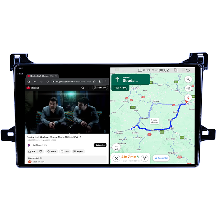 Navigatie dedicata Toyota Prius XW50 2015-2020, 4GB RAM 64GB ROM, Quad Core, Display 9" QLED 1K, Carplay, Android 14, Bluetooth, Magazin Play, Suport Camere AHD [4]