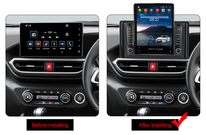 Navigatie dedicata Toyota RAIZE 2020,Tesla Style, ANDROID 13,Carplay&Android Auto, 10 inch , 8+128GB, Internet, Aplicatii, Waze, GPS [3]