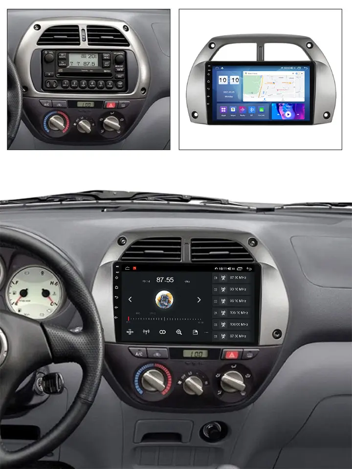Navigatie dedicata Toyota RAV4 2001-2006, 4GB RAM 64GB ROM, Quad Core, Display 9" QLED 1K, Carplay, Android 14, Bluetooth, Magazin Play, Suport Camere AHD [5]