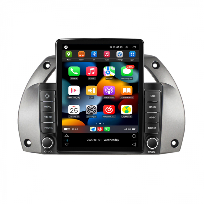 Navigatie dedicata Toyota RAV4 2001-2006,Tesla Style, ANDROID 13,Carplay&Android Auto, 10 inch , 8+128GB, Internet, Aplicatii, Waze, GPS [2]