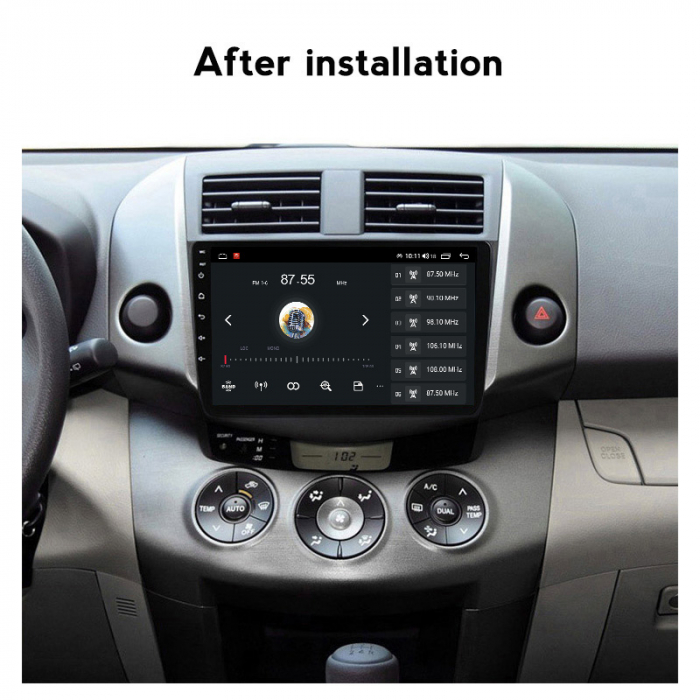 Navigatie dedicata Toyota RAV4 2005-2013, 4 GB RAM 32 ROM, Android 13, Display QLED, 9", DSP, Carplay, Android Auto, Internet, Youtube, Waze, WI-FI, USB, Bluetooth [8]