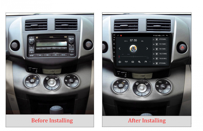 Navigatie dedicata Toyota RAV4 2005-2013, 4 GB RAM 32 ROM, Android 13, Display QLED, 9", DSP, Carplay, Android Auto, Internet, Youtube, Waze, WI-FI, USB, Bluetooth [6]