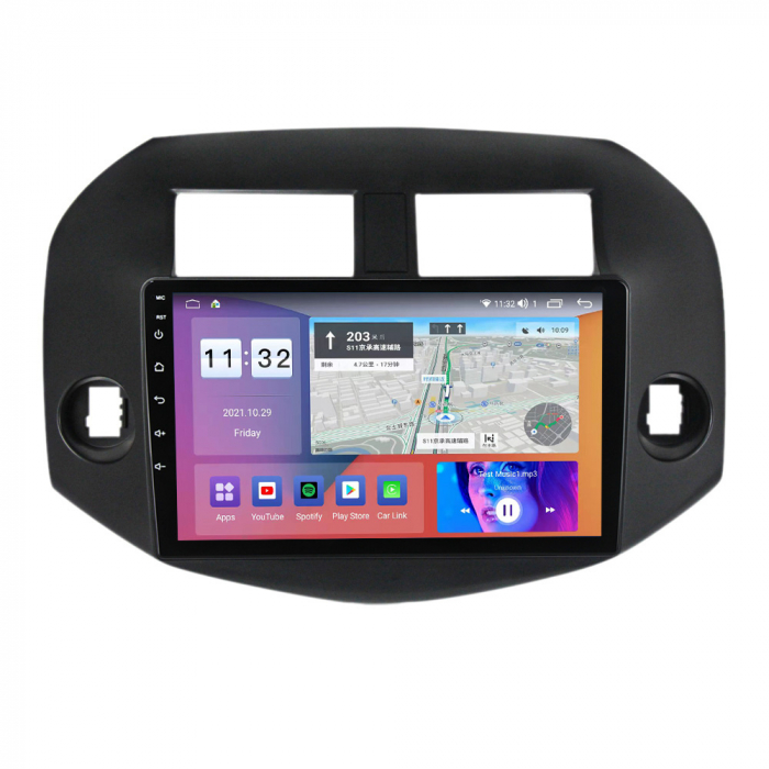 Navigatie dedicata Toyota RAV4 2005-2013, 4GB RAM 64GB ROM, Octacore, Android 13, Display QLED 10", DSP, Carplay, Android Auto, Internet, Youtube, Waze, WIFI, Bluetooth [2]