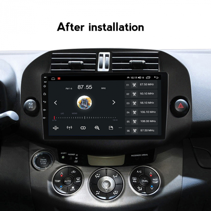 Navigatie dedicata Toyota RAV4 2005-2013, 4GB RAM 64GB ROM, Octacore, Android 13, Display QLED 10", DSP, Carplay, Android Auto, Internet, Youtube, Waze, WIFI, Bluetooth [6]