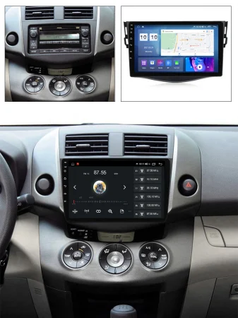 Navigatie dedicata Toyota RAV4 2005-2013, 4GB RAM 64GB ROM, Quad Core, Display 9" QLED 1K, Carplay, Android 14, Bluetooth, Magazin Play, Suport Camere AHD [2]