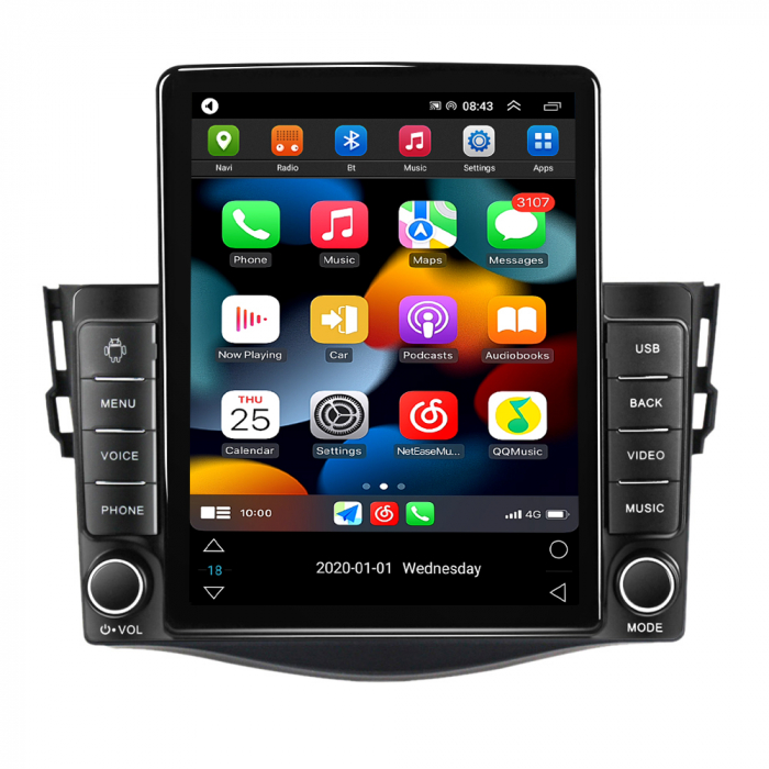 Navigatie dedicata Toyota RAV4 2005-2013,Tesla Style, ANDROID 13,Carplay&Android Auto, 10 inch , 8+128GB, Internet, Aplicatii, Waze, GPS [2]