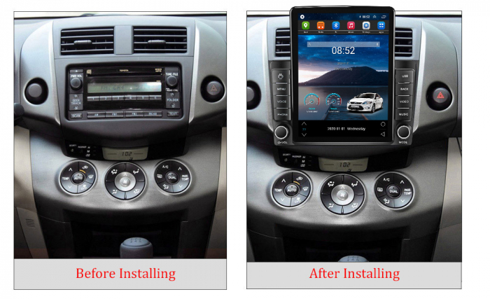 Navigatie dedicata Toyota RAV4 2005-2013,Tesla Style, ANDROID 13,Carplay&Android Auto, 10 inch , 8+128GB, Internet, Aplicatii, Waze, GPS [3]