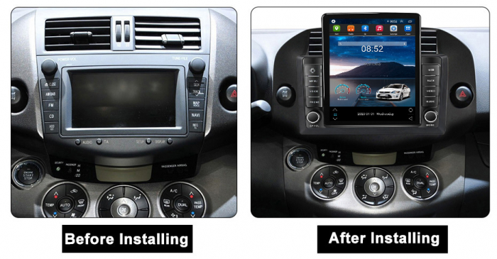 Navigatie dedicata Toyota RAV4 2005-2013,Tesla Style, ANDROID 13,Carplay&Android Auto, 10 inch , 8+128GB, Internet, Aplicatii, Waze, GPS [4]