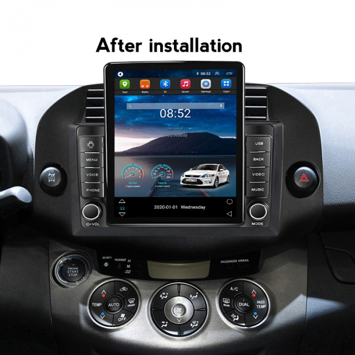 Navigatie dedicata Toyota RAV4 2005-2013,Tesla Style, ANDROID 13,Carplay&Android Auto, 10 inch , 8+128GB, Internet, Aplicatii, Waze, GPS [3]