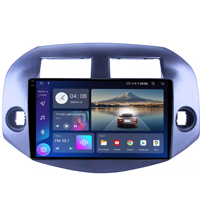 Navigatie dedicata Toyota RAV4 2006-2012, 4GB RAM 64GB ROM, Procesor Qualcomm Octacore, Android 14, Rezolutie 2K, Display QLED 9", DSP, Carplay&Android Auto, SIM 4G [2]