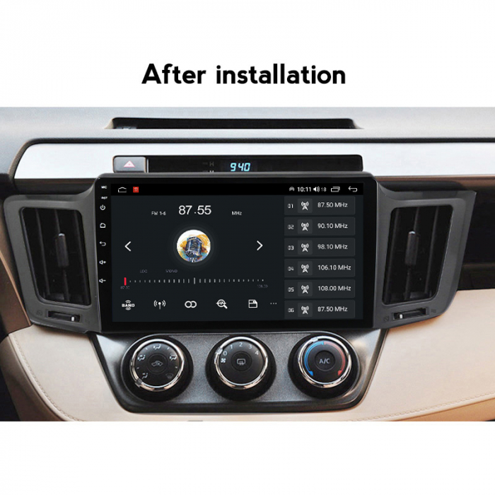 Navigatie dedicata Toyota RAV4 2012-2018, 4 GB RAM 32 ROM, Android 13, Display QLED, 10", DSP, Carplay, Android Auto, Internet, Youtube, Waze, WI-FI, USB, Bluetooth [6]