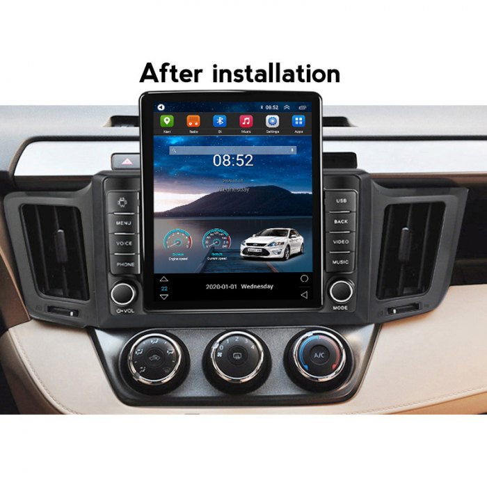 Navigatie dedicata Toyota RAV4 2012-2018,Tesla Style, ANDROID 13,Carplay&Android Auto, 10 inch , 8+128GB, Internet, Aplicatii, Waze, GPS [4]