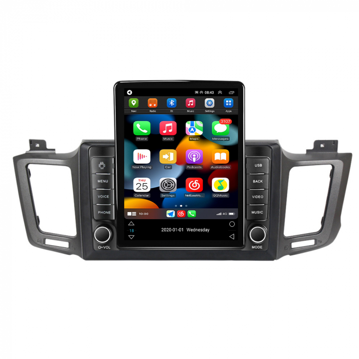 Navigatie dedicata Toyota RAV4 2012-2018,Tesla Style, ANDROID 13,Carplay&Android Auto, 10 inch , 8+128GB, Internet, Aplicatii, Waze, GPS [2]