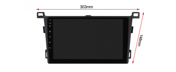 Navigatie dedicata Toyota RAV4 2013-2018, 4 GB RAM 32 ROM, Android 13, Display QLED, 9", DSP, Carplay, Android Auto, Internet, Youtube, Waze, WI-FI, USB, Bluetooth [7]