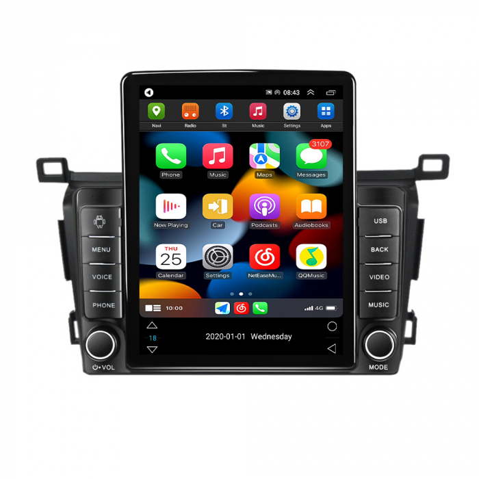 Navigatie dedicata Toyota RAV4 2013-2018,Tesla Style, ANDROID 13,Carplay&Android Auto, 10 inch , 8+128GB, Internet, Aplicatii, Waze, GPS [2]