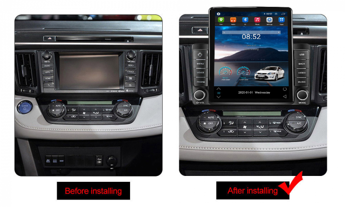 Navigatie dedicata Toyota RAV4 2013-2018,Tesla Style, ANDROID 13,Carplay&Android Auto, 10 inch , 8+128GB, Internet, Aplicatii, Waze, GPS [3]
