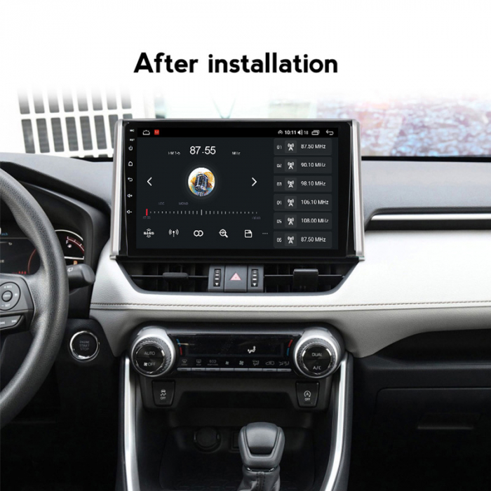 Navigatie dedicata Toyota RAV4 2018-2020, 4 GB RAM 32 ROM, Android 13, Display QLED, 10", DSP, Carplay, Android Auto, Internet, Youtube, Waze, WI-FI, USB, Bluetooth [5]