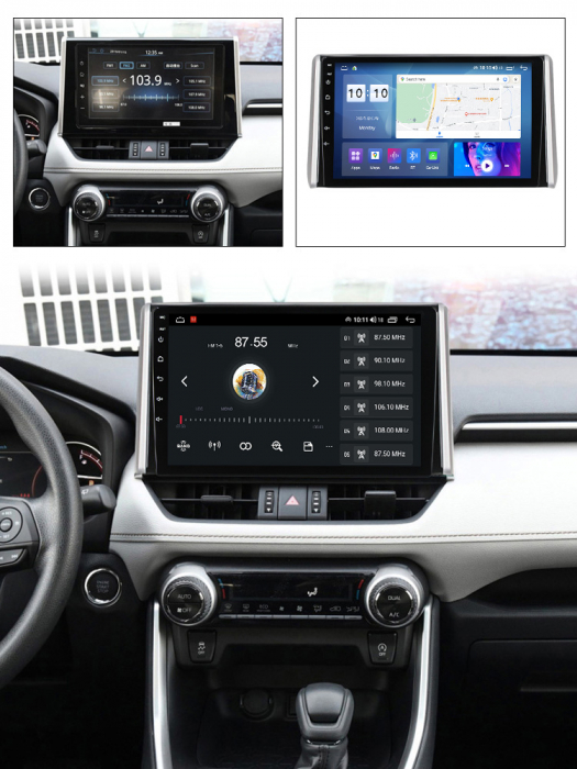 Navigatie dedicata Toyota RAV4 2018-2020, 4 GB RAM 32 ROM, Android 13, Display QLED, 10", DSP, Carplay, Android Auto, Internet, Youtube, Waze, WI-FI, USB, Bluetooth [6]