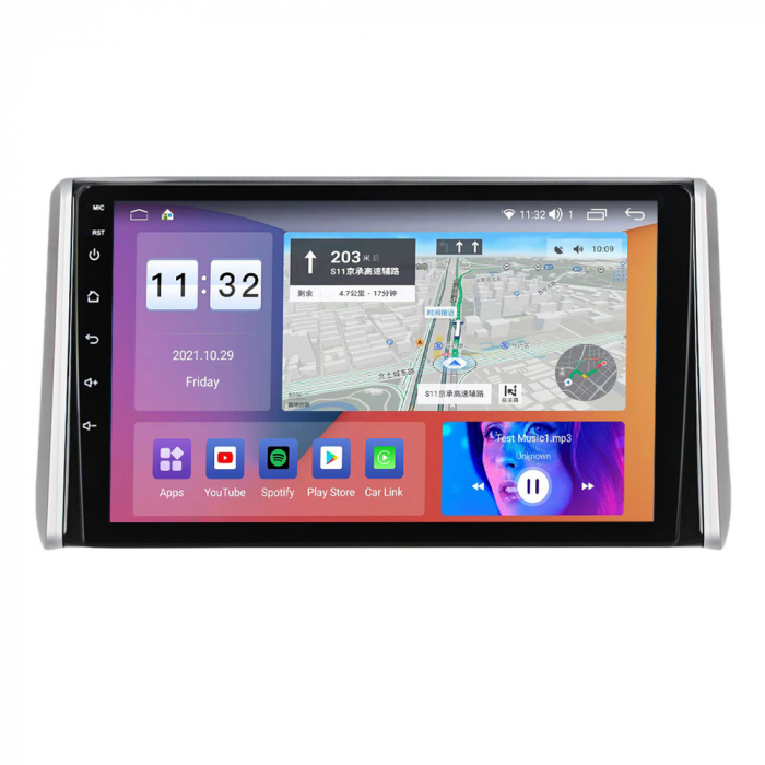 Navigatie dedicata Toyota RAV4 2018-2020, 4 GB RAM 32 ROM, Android 13, Display QLED, 10", DSP, Carplay, Android Auto, Internet, Youtube, Waze, WI-FI, USB, Bluetooth [2]