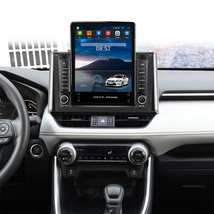 Navigatie dedicata Toyota RAV4 2018-2020,Tesla Style, ANDROID 13,Carplay&Android Auto, 10 inch , 8+128GB, Internet, Aplicatii, Waze, GPS [4]