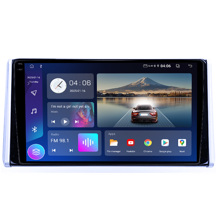 Navigatie dedicata Toyota RAV4 2019, 4GB RAM 64GB ROM, Quad Core, Display 10.2" QLED 1K, Carplay, Android 14, Bluetooth, Magazin Play, Suport Camere AHD [4]