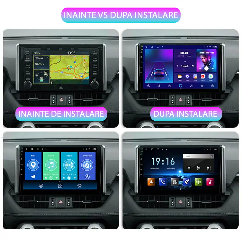 Navigatie dedicata Toyota RAV4 2019, 8GB RAM 128GB ROM, Octacore, Platforma TS18, Android 13, Display QLED 10.1”, Suporta camera 360º, DSP, Carplay&Android Auto, SIM 4G, Ventilator Activ [4]