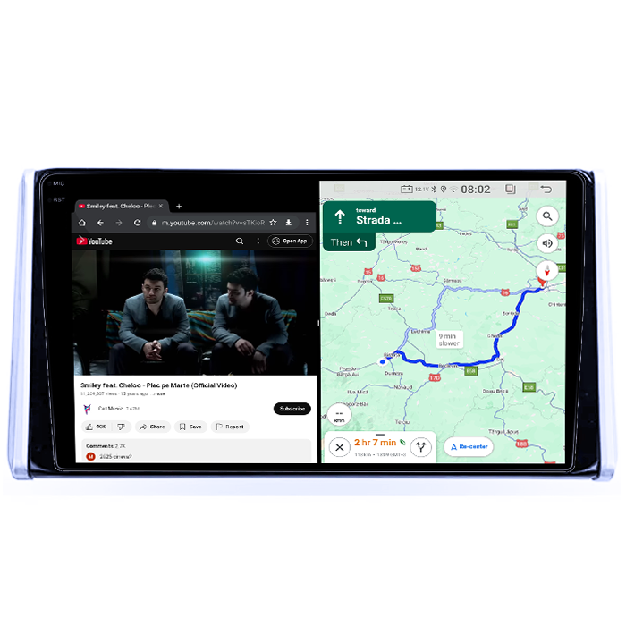 Navigatie dedicata Toyota RAV4 2019, 8GB RAM 128GB ROM, Octacore, Platforma TS18, Android 14, Display QLED 10", Suporta camera 360", DSP, Carplay&Android Auto, SIM 4G, Ventilator Activ [6]