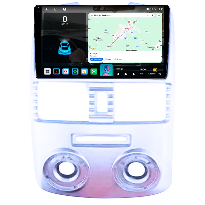 Navigatie dedicata Toyota Rush 2006-2016, 8GB RAM 128GB ROM, Octacore, Platforma TS18, Android 14, Display QLED 9", Suporta camera 360", DSP, Carplay&Android Auto, SIM 4G, Ventilator Activ [2]