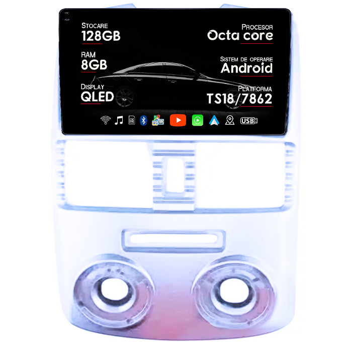 Navigatie dedicata Toyota Rush 2006-2016, 8GB RAM 128GB ROM, Octacore, Platforma TS18, Android 14, Display QLED 9", Suporta camera 360", DSP, Carplay&Android Auto, SIM 4G, Ventilator Activ [1]