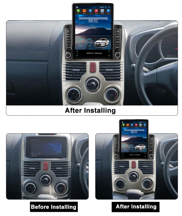 Navigatie dedicata Toyota Rush 2006-2016,Tesla Style, ANDROID 13,Carplay&Android Auto, 10 inch , 8+128GB, Internet, Aplicatii, Waze, GPS [3]