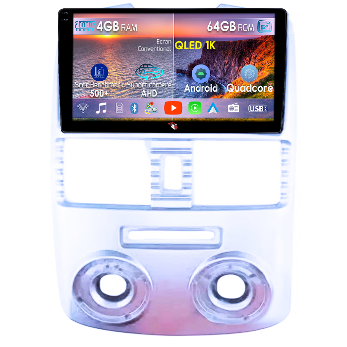 Navigatie dedicata Toyota Rush 2011-2017, 4GB RAM 64GB ROM, Octacore, Android 14, Display QLED 1K 9", Carplay&Android Auto, SIM 4G, Ventilator Activ [1]