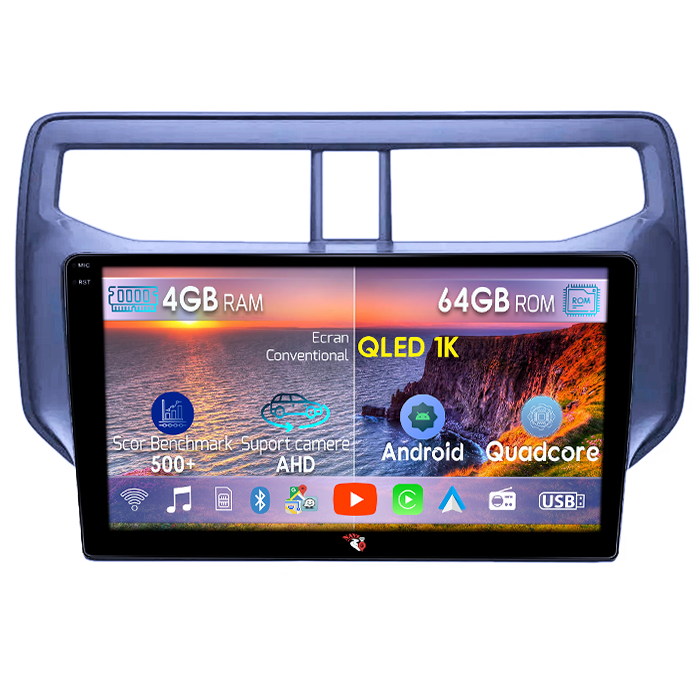 Navigatie dedicata Toyota Rush 2018-2019, 4GB RAM 64GB ROM, Octacore, Android 14, Display QLED 1K 9", Carplay&Android Auto, SIM 4G, Ventilator Activ [1]