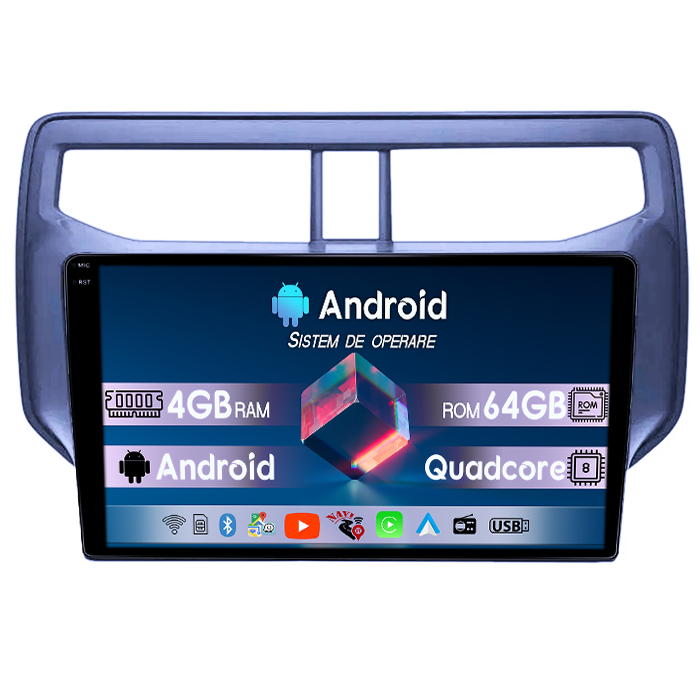 Navigatie dedicata Toyota Rush 2018-2019, 4GB RAM 64GB ROM, Quad Core, Display 9" QLED 1K, Carplay, Android 14, Bluetooth, Magazin Play, Suport Camere AHD [1]