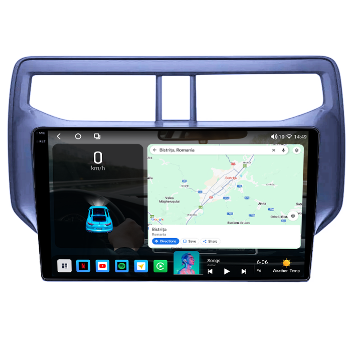 Navigatie dedicata Toyota Rush 2018-2019, 8GB RAM 128GB ROM, Octacore, Platforma TS18, Android 14, Display QLED 9", Suporta camera 360", DSP, Carplay&Android Auto, SIM 4G, Ventilator Activ [2]