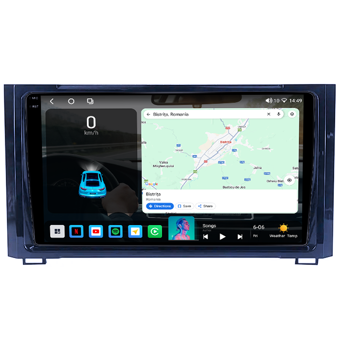 Navigatie dedicata Toyota Sequoia 2014-2018, 4GB RAM 64GB ROM, Octacore, Android 14, Display QLED 1K 9", Carplay&Android Auto, SIM 4G, Ventilator Activ [2]